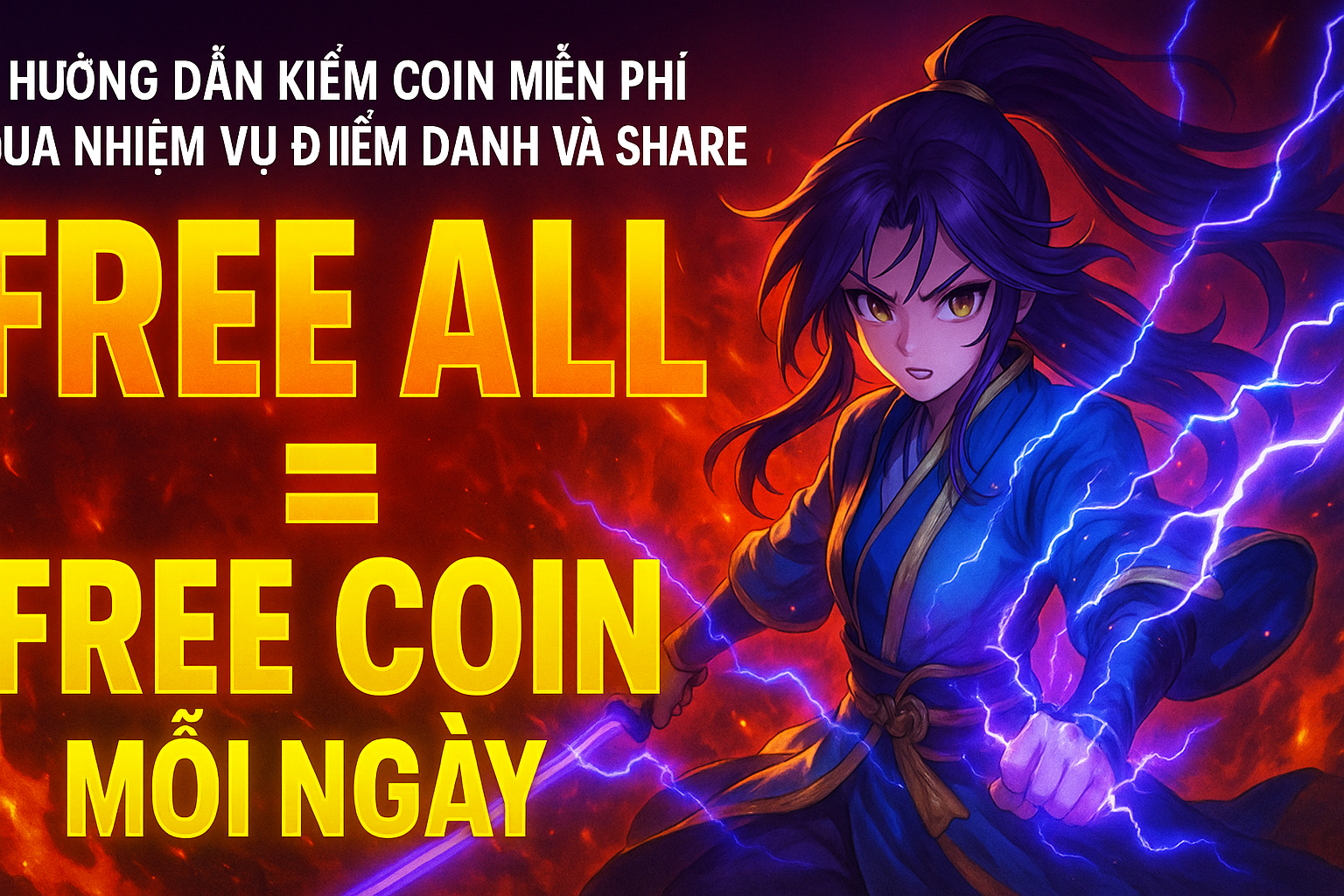 Hướng dẫn nhận coin miễn phí từ điểm danh hằng ngày và nhiệm vụ chia sẻ