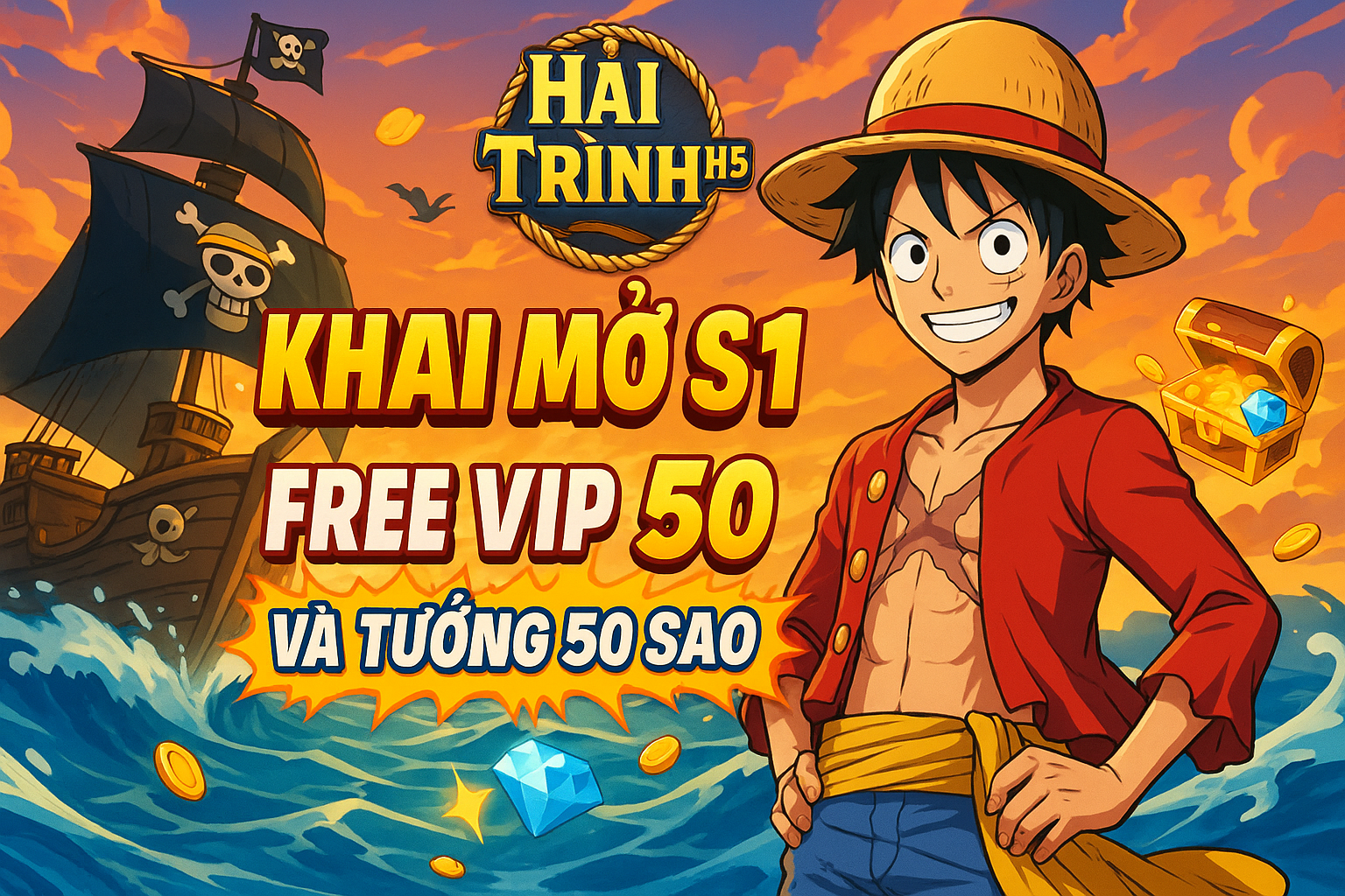 CHÍNH THỨC KHAI MỞ SERVER MỚI S1 - HẢI TRÌNH H5